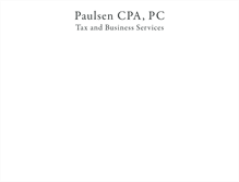 Tablet Screenshot of paulsencpa.com